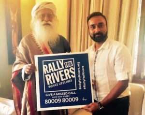 AmitMishra, Cricketer supports for Rally for Rivers