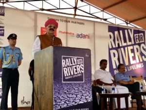 V P Singh Badnore, Governor of Punjab at launch of Rally for Rivers