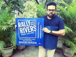 Kannada Actor Santhosh Anandram supports for Rally For Rivers