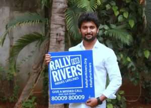 Actor Nani support for Rally For Rivers