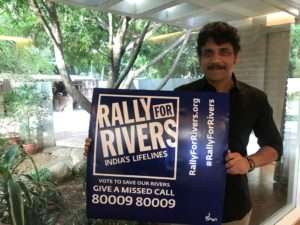 Actor Akkineni Nagarjuna supports for Rally For Rivers